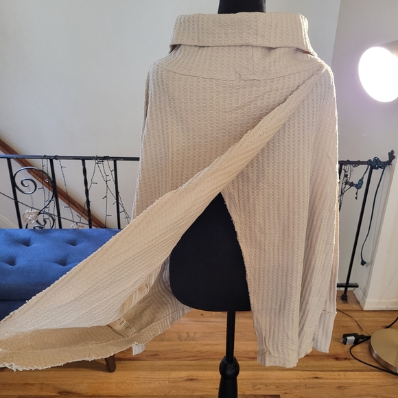 NWT Free People Stone Cold Juicy Long Sleeve Top Size small Cream Beige - Picture 4 of 11